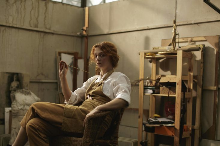 Tablier de poterie fendu en lin